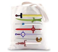 MYSOMY Finn Swords Tote Bag Finn Swords Gifts Finn Jake Demon Blood Weapon Golden Sword Knife Gifts (7knife UK)