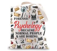 MYSOMY Forensic Psychologist Tote Bag Forensic Psychologist Gifts Because Normal People Are Boring Forensic Psychology Shoulder Bag (Psychology UK)