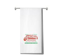MYSOMY Fratelli's Family Restaurant Kitchen Towel Francis Fratelli Gift Fratelli's Family Restauran Dish Towel Mama Fratelli Gift Never Say Die Gifts (Fratelli UK)