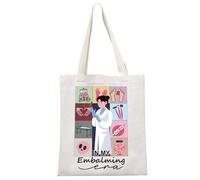 MYSOMY Funeral Director Gift In My Embalmer Era Tote Bag Morgue Themed Gift Embalmer Life Canvas Bag Mortuary Science Gift (Embalming TB)