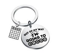 MYSOMY Funny Bingo Gift Out Of My Way I'M Going To Bingo Keychain for Bingo Players Bingo Lovers Gifts (TO BINGO KC)