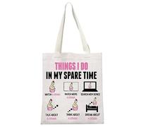 MYSOMY Funny K-pop Lover Gift K-Drama Girl Tote Bag K-pop Merchandise Korean Drama Fan Gift (UK Watch K-Drama TB)