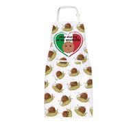 MYSOMY Funny Meatball Apron with Pockets Stop Staring At My Meatballs Apron Italian Meatball Gift Italian Food Cooking Apron (Meatball Apron)