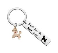 MYSOMY Funny Poodle Mom Best Poodle Mom Keychain Gift for Poodle Mom Poodle Jewelry Standard Poodle Lover Gift (poodle key)