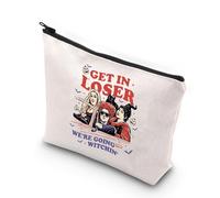 MYSOMY Funny Villain Gift Get in Loser We're Going Witchin Makeup Bag Halloween Salem Witch Cosmetic Bag (Get in Loser Bag)