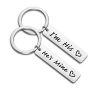 MYSOMY Gay Couples Keychain Set I am His and He is Mine Keychain Gay Pride Gifts for Boyfriend (I'm His & He's Mine)