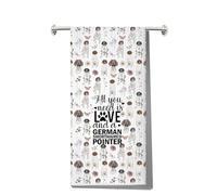 MYSOMY German Shorthaired Pointer Kitchen Towel All You Need Is Love And a German Shorthaired Pointer Gifts GSP Dog Dish Towel (a GERMANSHORTHAIRED kt3)