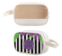 MYSOMY Ghost Movie Inspired Gift Never Trust The Living Zipper Pouch Halloween Ghost Transparent Makeup Bag (Living TB)