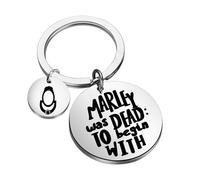 MYSOMY Ghost Story Of Christmas Keychain Marley Was Dead To Begin With Gifts Ebenezer Scrooge Gifts (TO begin WITH uk)