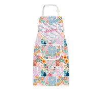MYSOMY Grandma's Kitchen Chef Apron Boho Flower Gift Grandma Apron Grandma Appreciation Gifts (GRANDMA Apron)