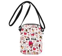 MYSOMY Hazbin Alastor Crossbody Bag Alastor Demon Gift Alastor Lover Gift Alastor Radio Demon Gifts Hazbin Alastor Shoulder Bag (on air cb UK)
