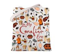 MYSOMY Horror Cartoon Movie Gift The Secret Door Thriller Movie Tote Bag Fantasy Film Lover Gift Ghost Mother Merchandise (Cor-line Era TB)