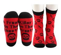 MYSOMY Horror Killers Socks Serial Killer Lover Gift A Freak In The Sheets Killer On The Streets Socks (Killer On socks1)