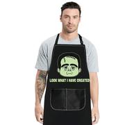 MYSOMY Horror Movie Kitchen Apron Horror Monsters Cosmetic Gifts Look What I Have Created Horror Movie Themed Apron (Look What)