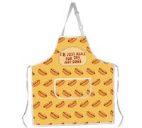 MYSOMY Hot Dogs Apron Kitchen Cooking Fast Food Gift I'm Just Here for The Hot Dogs Aprons Hot Dogs Chef Gift for Hot Dogs Maker (Hot Dogs Apron3)