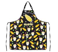 MYSOMY I'm Just Here for the Elote Apron Mexican Street Corn Apron for Cooking Corn Lovers Gifts (Elote Apron)