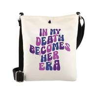 MYSOMY In My Death Becomes Her Era Crossbody Bag Musical Lover Shoulder Bag Musical Theater Gifts Musical Merchandise (Death CB)