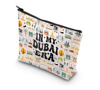 MYSOMY in My Dubai Era Makeup Bag Dubai Lovers Cosmetic Bag Welcome to Dubai Gift Dubai Travel Zipper Pouch (Dubai Bag)