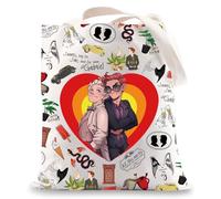 MYSOMY Ineffable Husbands Tote Bag - Omens TV Show Merch Crowley Snake Merch - A.Z. Fell & Co. Bookshop Gifts (long fon UK)