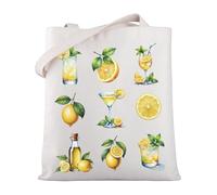 MYSOMY Italian Amalfi Coast Gifts Limoncello La Dolce Vita Tote Bag Cocktail Social Club Gift Bags (Limoncello TB)