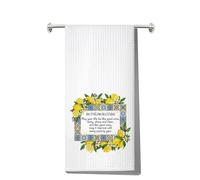 MYSOMY Italian Blessing Kitchen Towels Italian Mama Towel Italian Nonna Towel Talian Housewarming Gift Italian Lemon Towels (Iialian Lemon UK)