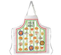 MYSOMY Italian Pasta Apron Pasta Addict Apron Italian Pasta Lover Gift Pasta Types Apron Italian Gifts Italian Food Apron (Pasta Addict Apron3)