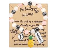 MYSOMY IVF Warrior Pineapple Gift Fertility Wish Bracelet IVF Infertility Warrior Jewelry IVF Gift for Infertility Mom (UK Fertility C-BR)