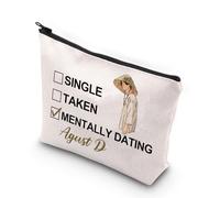 MYSOMY K Pop Army Makeup Bag - Agust Gifts - Single Taken Mentally Dating - Waterproof Fabric - 23cm x 16.5cm x 19cm - Multifunctional - Travel & Cosmetic Case - Agust Uk Color