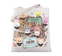 MYSOMY K-POP Boy Group Gift Canvas Tote Bag - Stay Fandom Gifts for SKZ Fans - Shoulder Bag Music Lover Merch