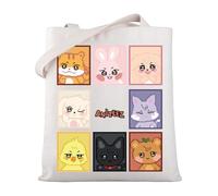 MYSOMY K-Pop Group Aniteez Gift K-Pop Group Members Canvas Tote Bag K-Pop Music Fans Reusable Grocery Bag K-POP Merch (Anitee TB)