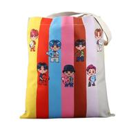 MYSOMY K-Pop Group Army Tote Bag K-Pop Band Fans Gifts K-Pop Music Shoulder Bag Kpop Army Canvas Bag Kpop Group Merchandise (8-KPOP red UK)