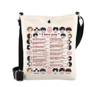 MYSOMY K-pop Group ENHA Album Crossbody Bag I Love You in ENHA Lyrics Shoulder Bag K-pop Music Lover Gifts K-pop Merchandise (Love You CB)