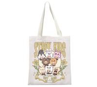 MYSOMY K-Pop Group Gift K-Pop Group SKZ Tote Bag SKZOO Characters Tote Bag SKZ World Tour Merchandise (SK2018 TB)
