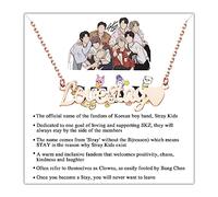 MYSOMY K-POP S-Kids Boy Group Gift Love stay Necklace SKZ Stay Fans Jewelry Gift K-POP Music Lover Merchandise (UK Lovestay NL)
