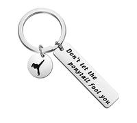 MYSOMY Karate Girl Keychain Don’t Let the Ponytail Fool You Keychain Funny Karate Gift for Women Martial Art Gifts (Don't Let the Ponytail Fool You)