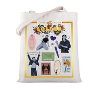 MYSOMY Korean Group Army Gift Jungkook Golden Tote Bag JK Fans Shoulder Bag K-pop Army Members Merch K-pop Lover Gift (CA Golden TB)