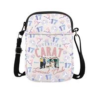 MYSOMY Korean Group SVT Gift K-Pop Fans Carat Social Club Crossbody Bag K-POP Music Lover Shoulder Bag K-POP Merchandise (Carat CB)