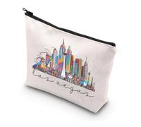 MYSOMY Las Vegas Skyline Makeup Bag Las Vegas Lovers Gift Welcome to Fabulous Las Vegas Zipper Pouch Las Vegas Trip Gift (Las Vegas Bag)
