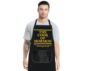 MYSOMY LDS Mormon Apron Cook Of Mormon Apron LDS Bishop Gift Christ Aprons LDS Baptism Gift FSY Youth Camp Cook Chef Gifts (TheCook uk)