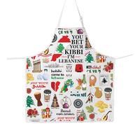 MYSOMY Lebanese Kitchen Apron Lebanon Chef Gift Lebanon Cedar Tree Gifts You Bet Your Kibbi I'm Lebanese Apron (Your Kibbi ap1)