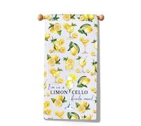 MYSOMY Limoncello Gift Limoncello Cocktail Napkins Dish Towel Italian Lemon Kitchen Towels Cocktail Social Club Gift (Limoncello TW)