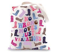 MYSOMY Line Dance Tote Bag Line Dancer Gifts Country Western Line Dancing Shoulder Bag Boots Line Dancing Tote Bag (NO WRONG UK1)