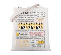 MYSOMY Line Musical Tote Bag Line Musical Inspired Gift Chorus Fans Gifts Broadway Musical Theater Fans Gift (tits and ass TB)
