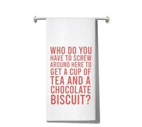 MYSOMY Love Movie Kitchen Towel David The Prime Minister Gifts A Cup Of Tea And A Chocolate Biscuit Gifts (Who do You UK)