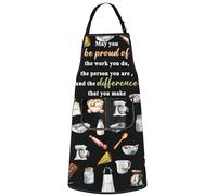 MYSOMY Lunch Lady Aprons With Pockets Cafeteria Worker Apron Lunch Lady Squad Gifts May You Be Proud Of The Work You Do Cafeteria Crew Apron (be proud of milk UK)