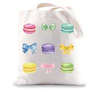 MYSOMY Macaron Tote Bag Macaron Lover Gifts Parisian French Dessert Lovers Gifts Macaron Baker Tote Bag (Macaron UK)