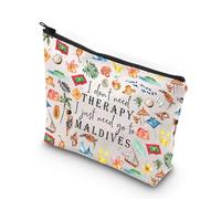 MYSOMY Maldives Gift Maldives Travel Makeup Bag Maldives Souvenir Cosmetic Bag Maldives Honeymoon Gift (go to Maldives Bag)