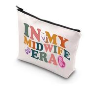 MYSOMY Midwife Gifts in My Midwife Era Makeup Bag Midwife Zipper Pouch Cosmetic Bag Doula Nurse Bag Midwife Thank You Gifts (Midwife Era Bag)