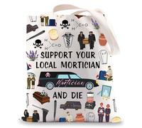 MYSOMY Mortician Tote Bag Funeral Director Gift Undertaker Gift Support Your Local Mortician And Die Funeral Director Shoulder Bag (MORTICIAN UK1)