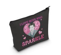 MYSOMY Movie Inspired Gift Edward Inspired Makeup Bag Edward Cullen Gift I Love Who Sparkle Cosmetic Bag Movie Fans Gift (Sparkle bag3)